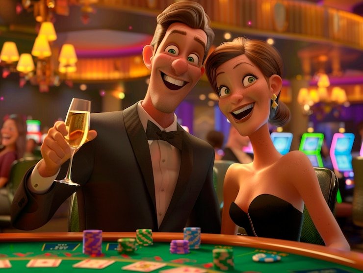 Live blackjack table at mplid studio